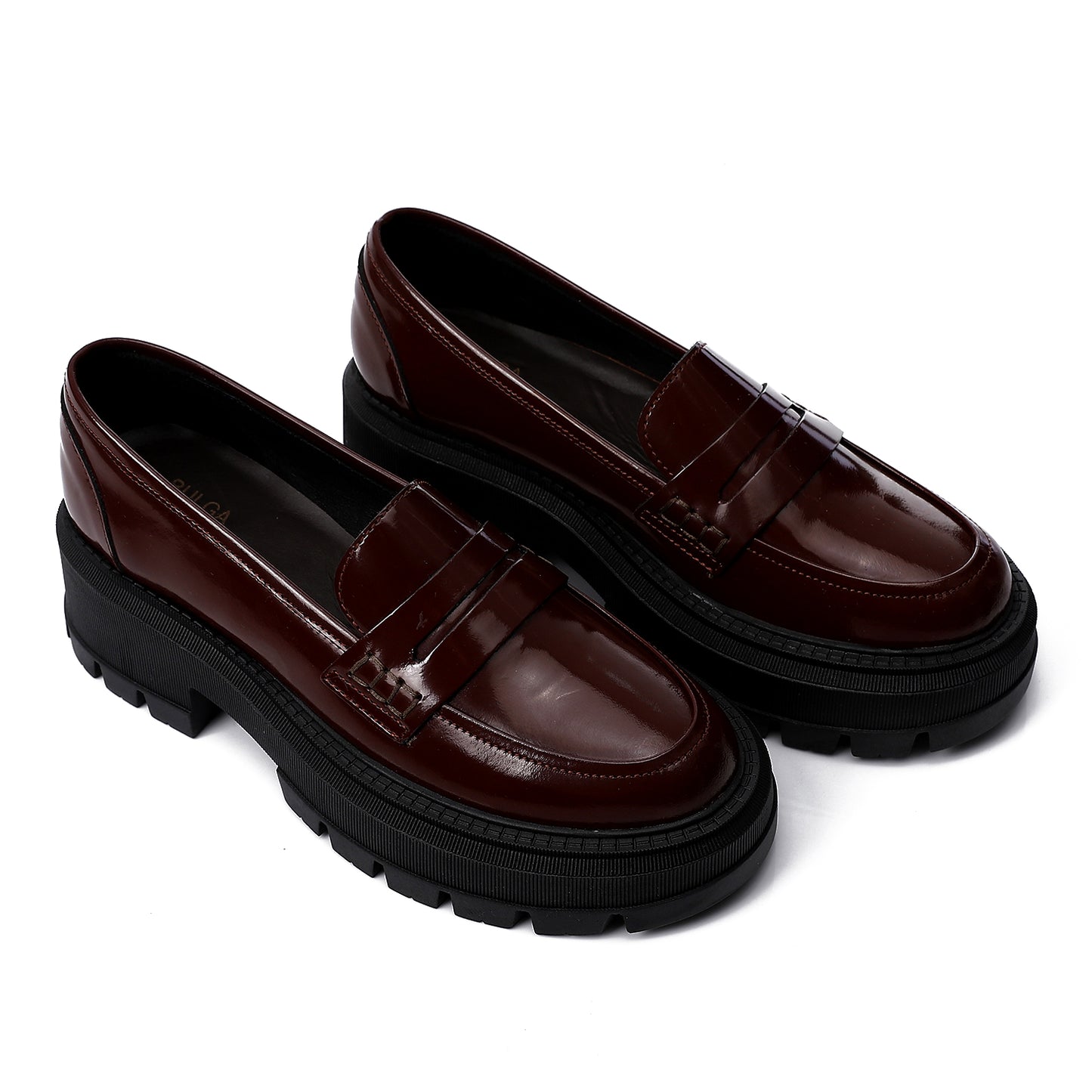 Burgundy Chunky Loafers