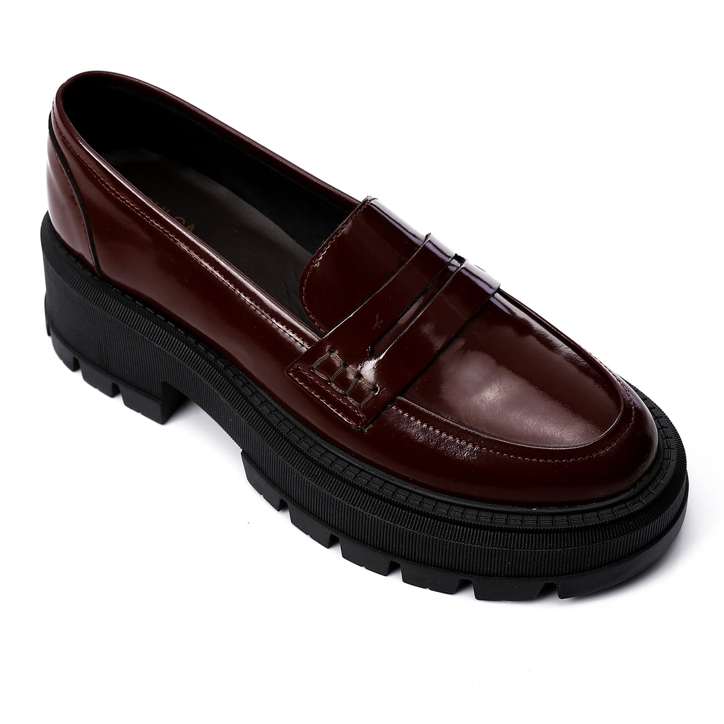 Burgundy Chunky Loafers