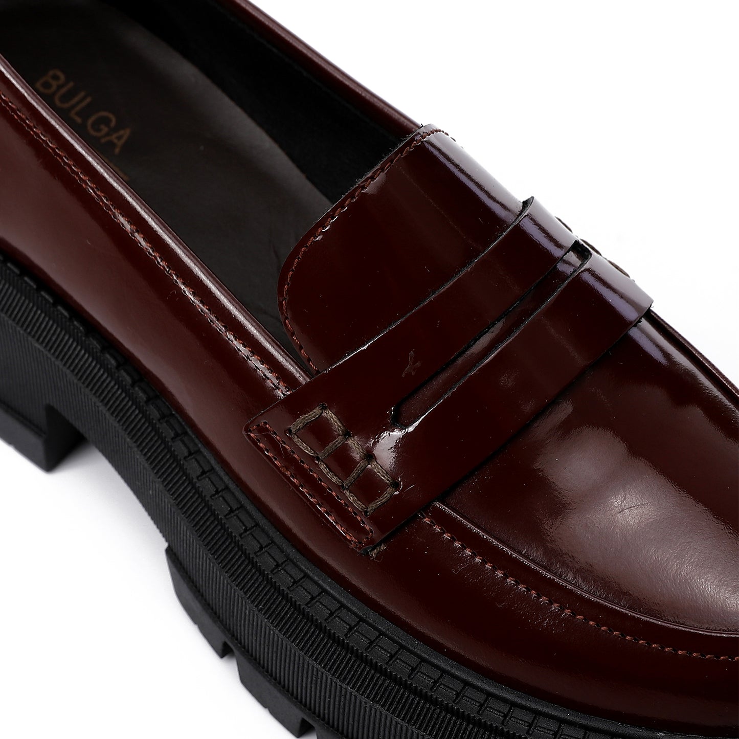 Burgundy Chunky Loafers