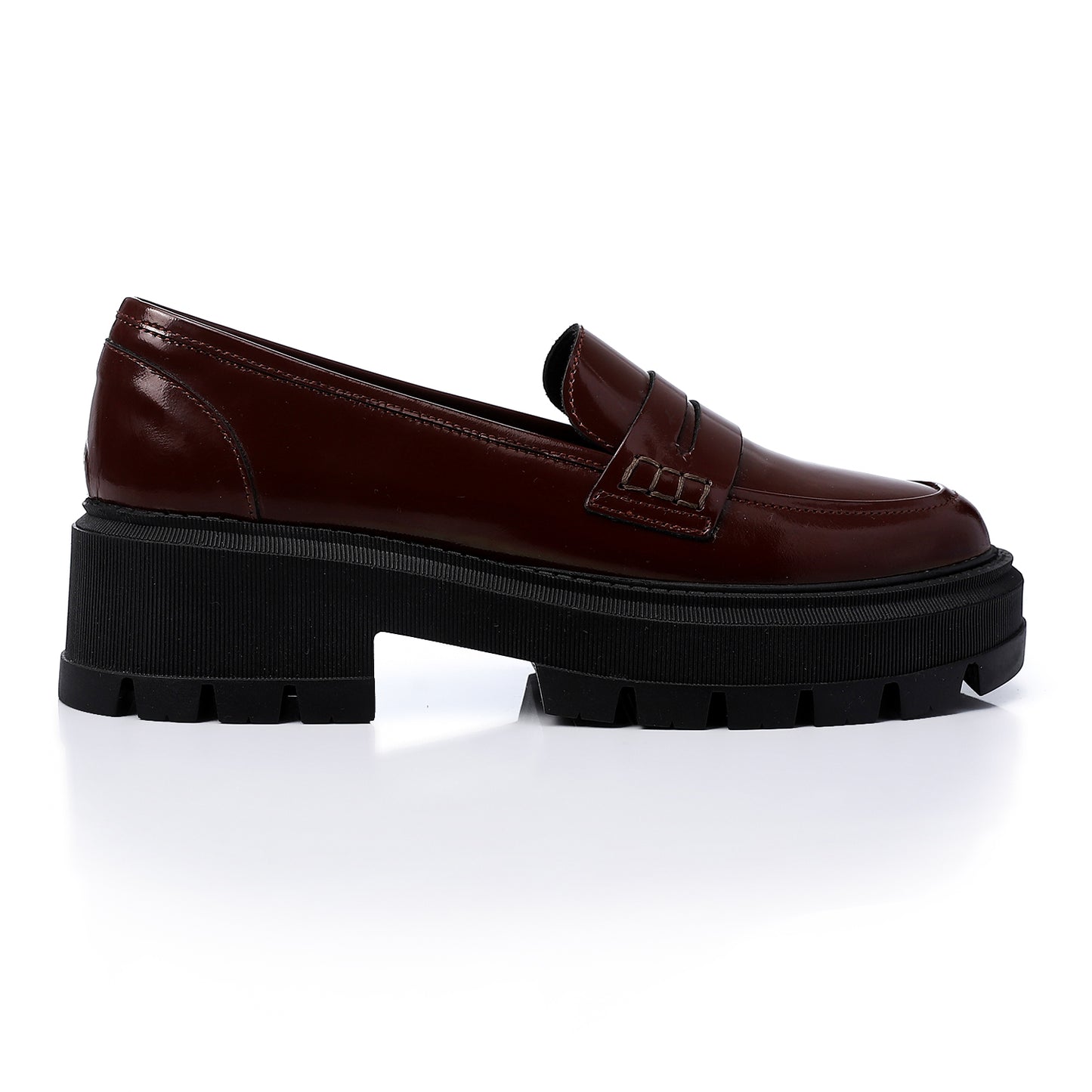 Burgundy Chunky Loafers