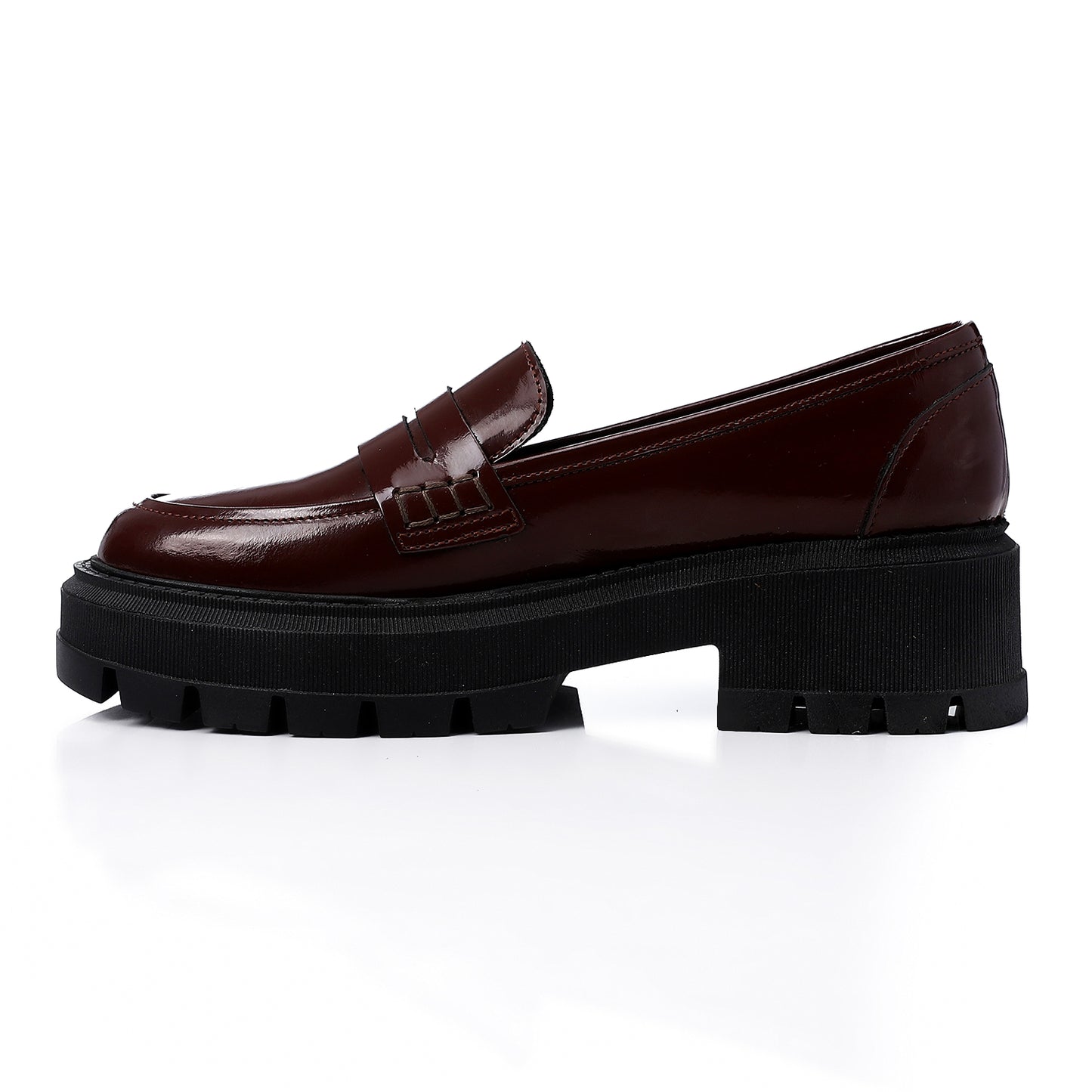 Burgundy Chunky Loafers