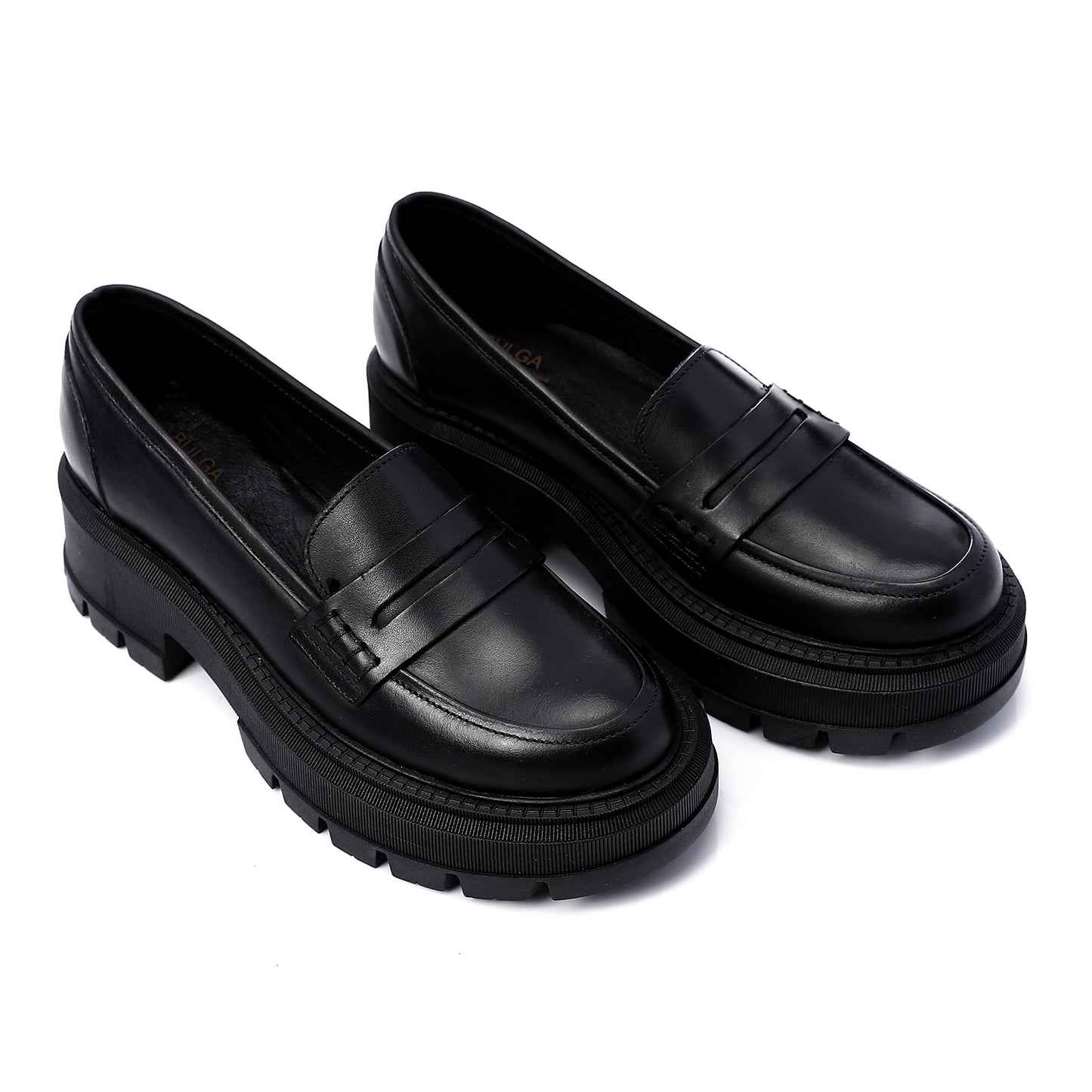 Black Chunky Loafers