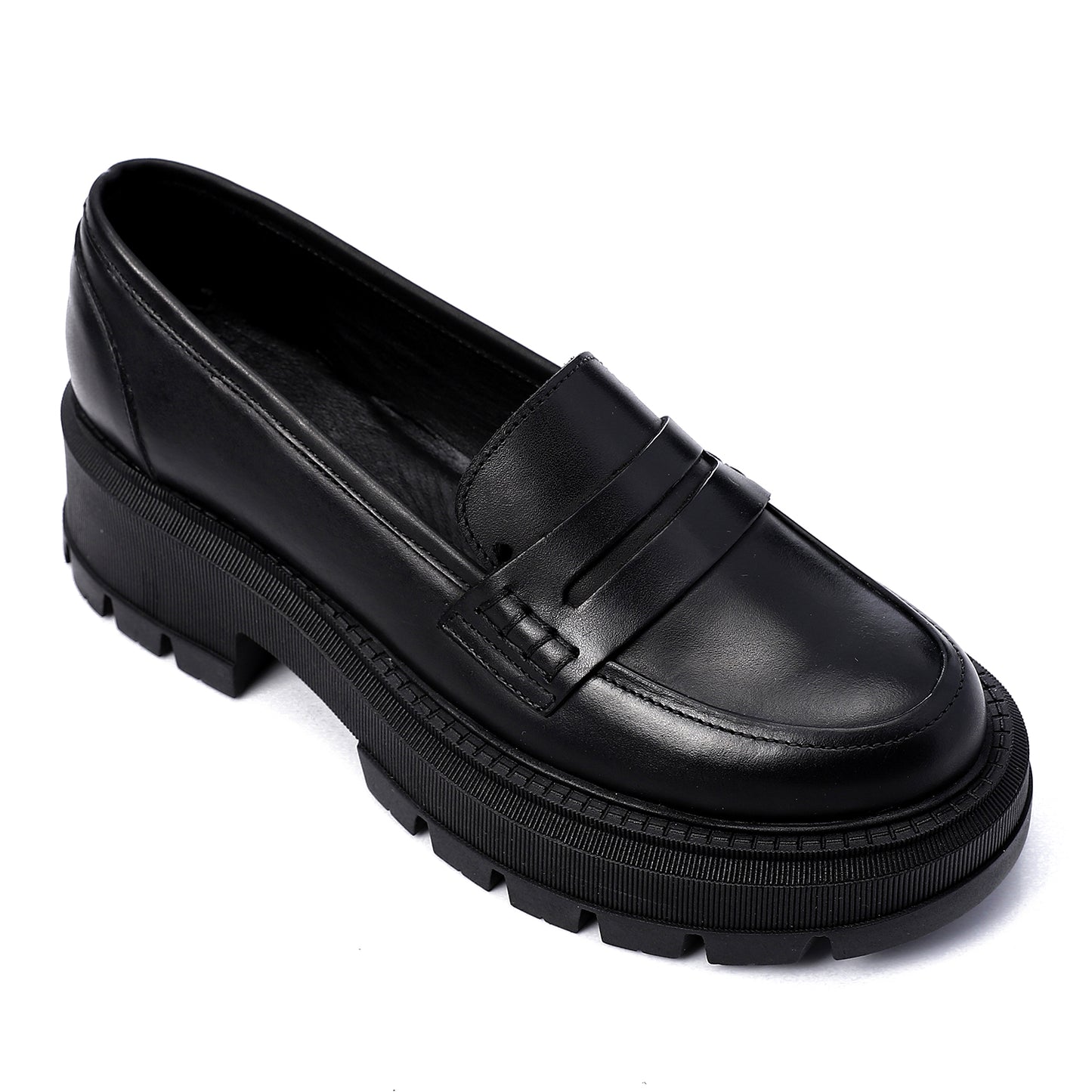 Black Chunky Loafers