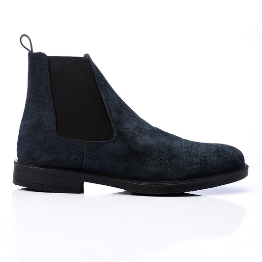 Suede Navy Chelsea Boots