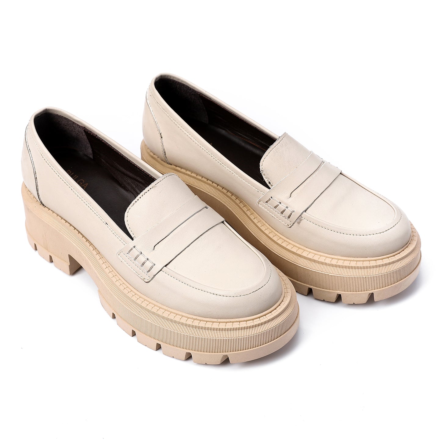 Beige Chunky Loafers