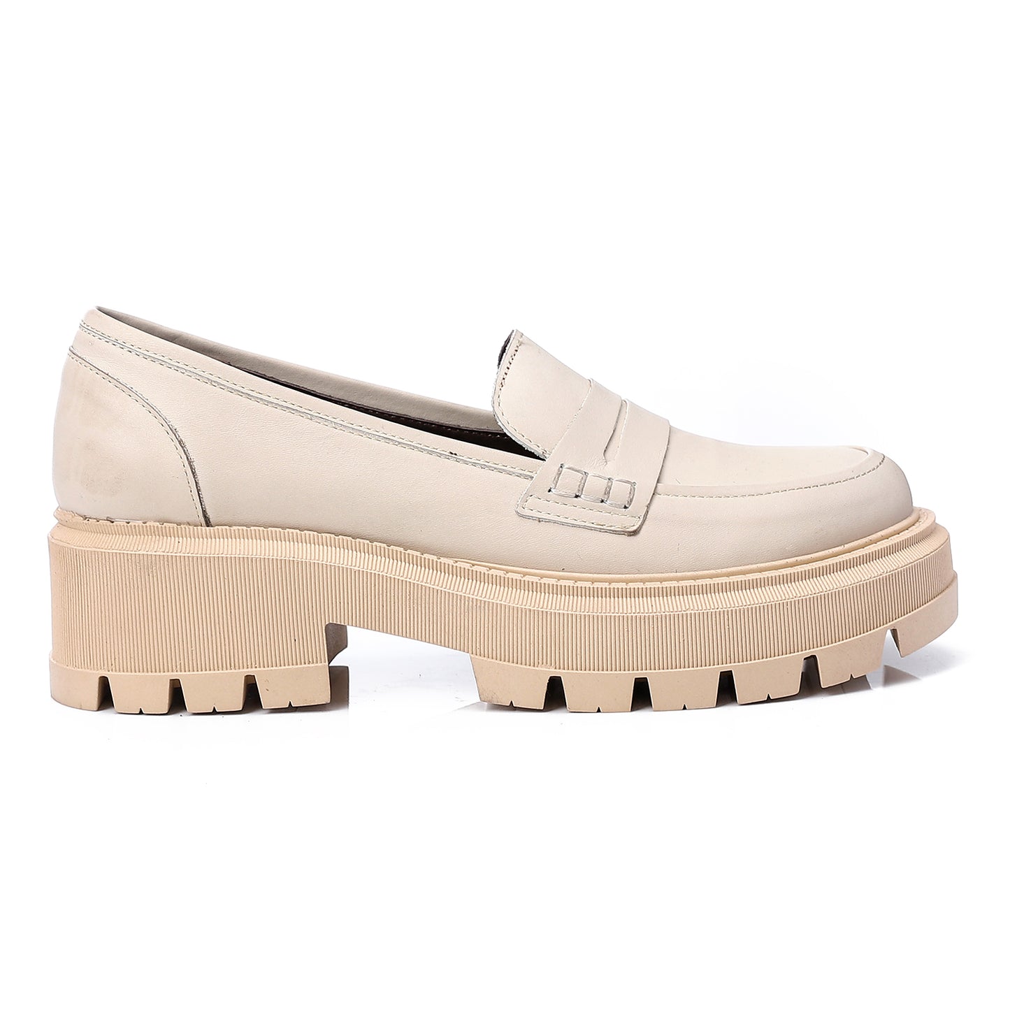 Beige Chunky Loafers