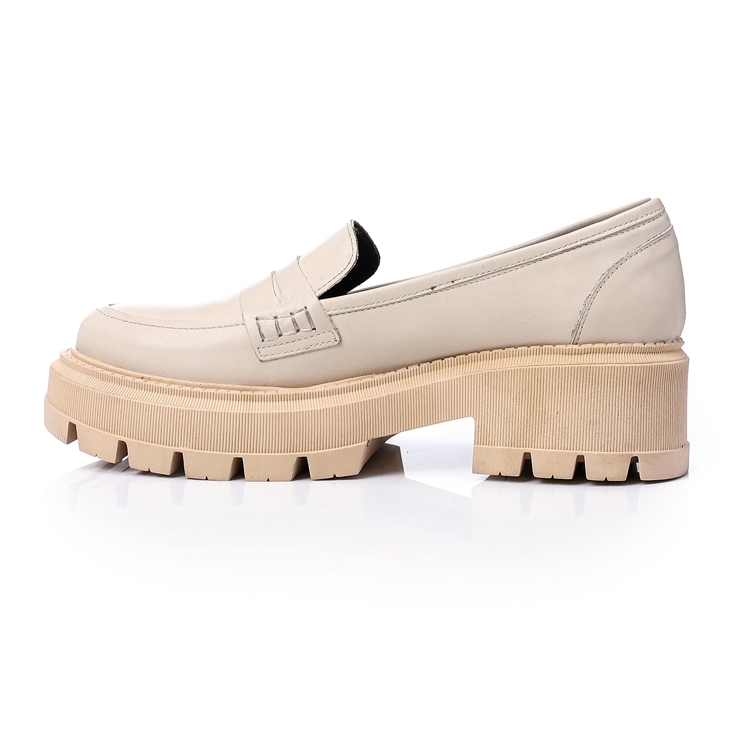 Beige Chunky Loafers