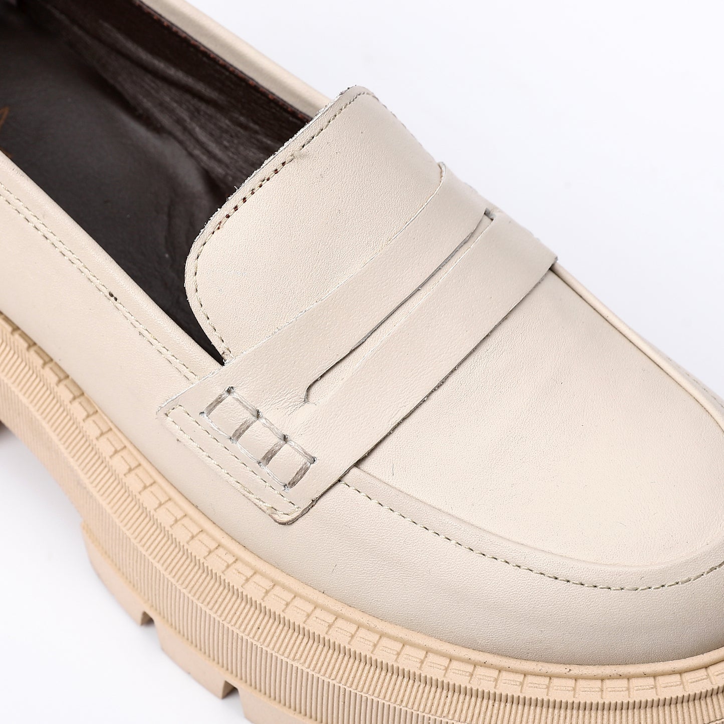 Beige Chunky Loafers