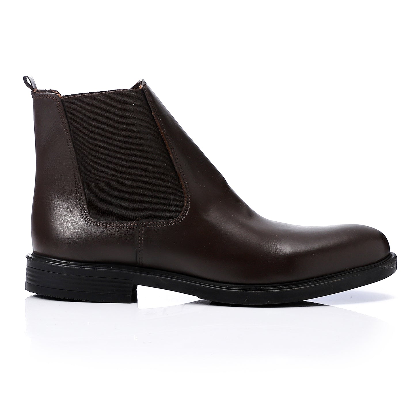 Deep Brown Leather Chelsea Boots