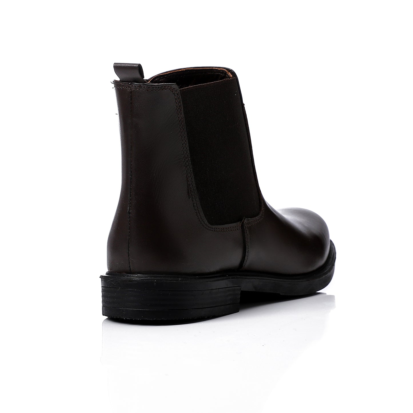 Deep Brown Leather Chelsea Boots