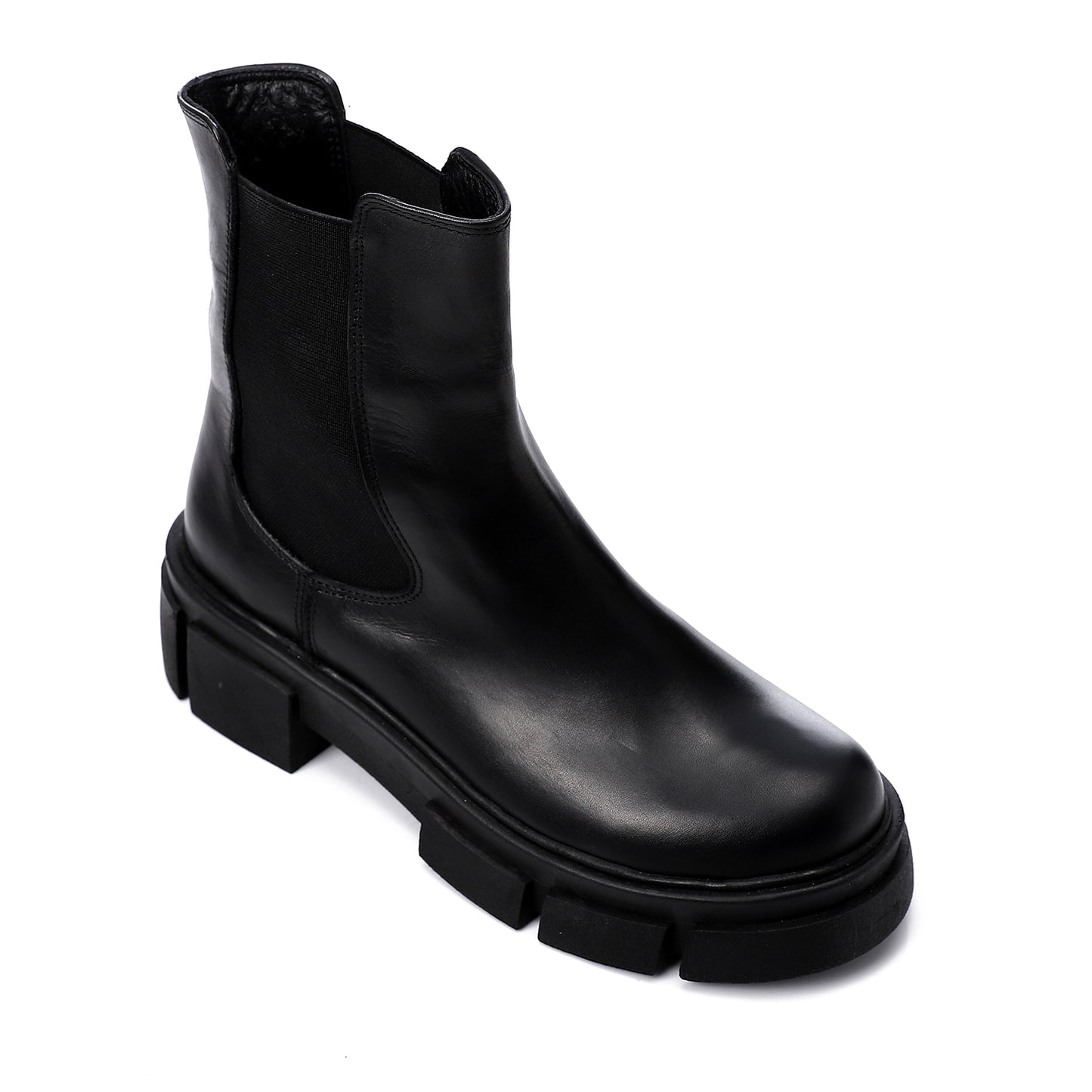 Black Leather Chelsea Boots