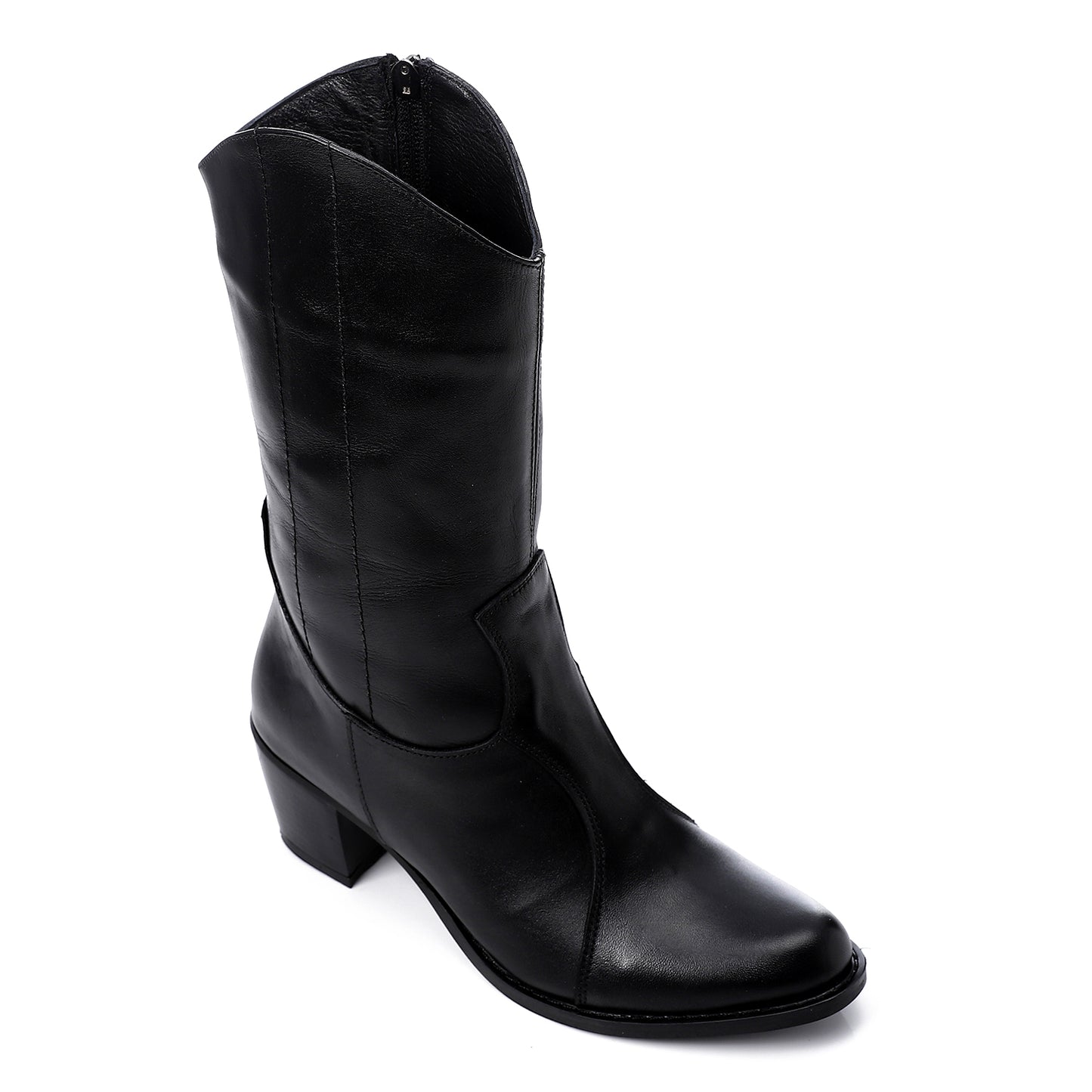 Mid Calf Black Texas Boots