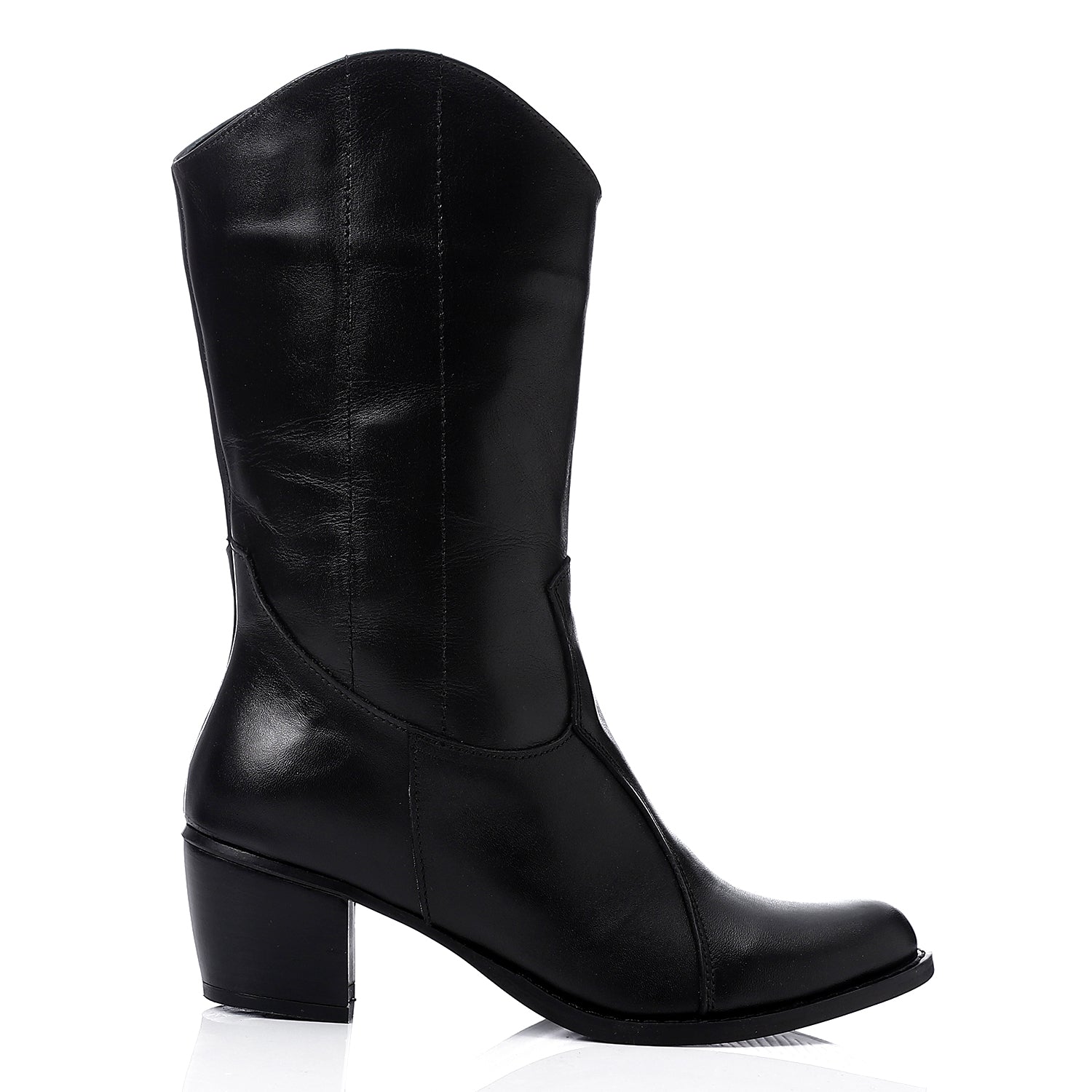 Mid Calf Black Texas Boots – Bulga