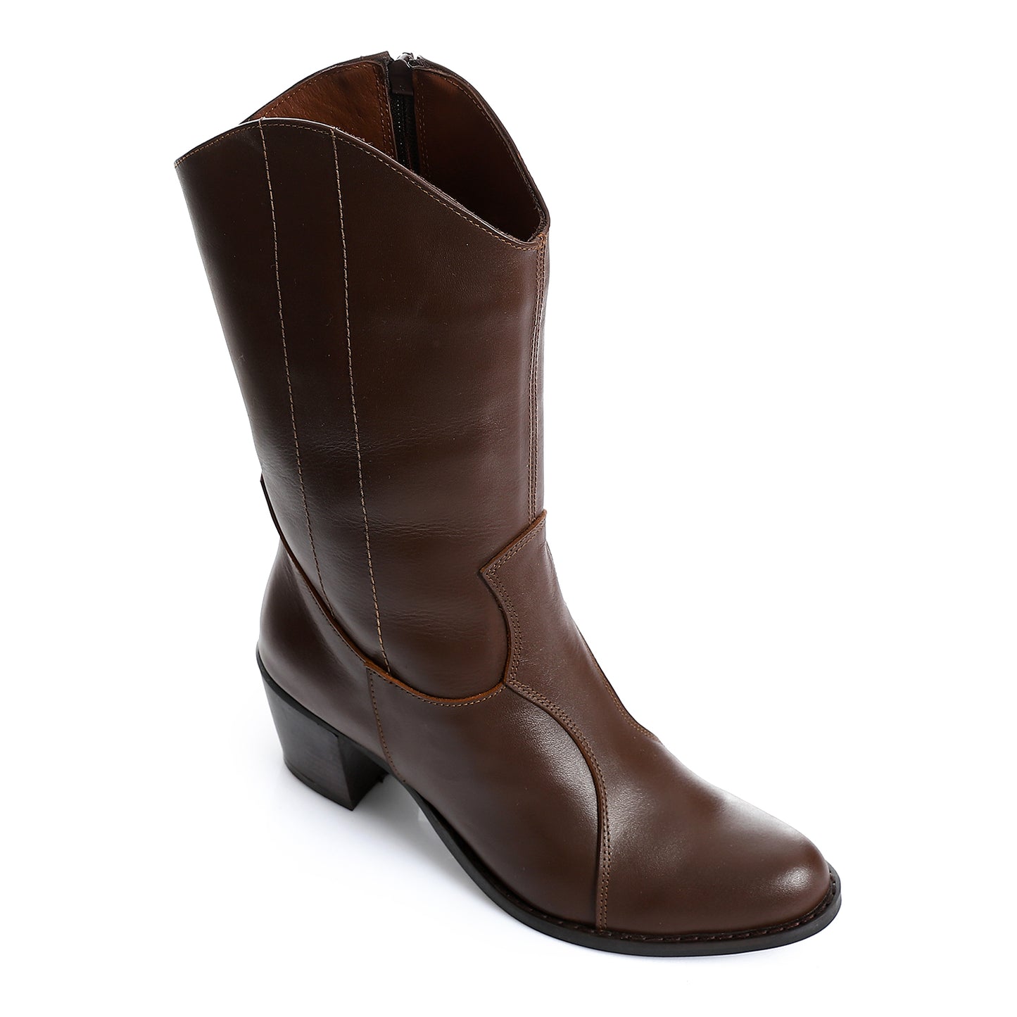 Mid Calf Brown Texas Boots