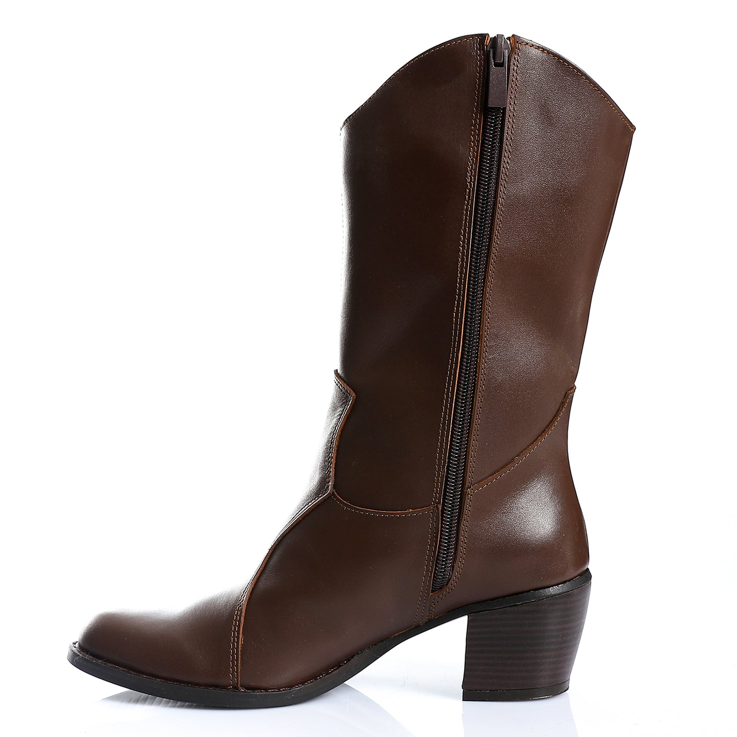 Mid Calf Brown Texas Boots